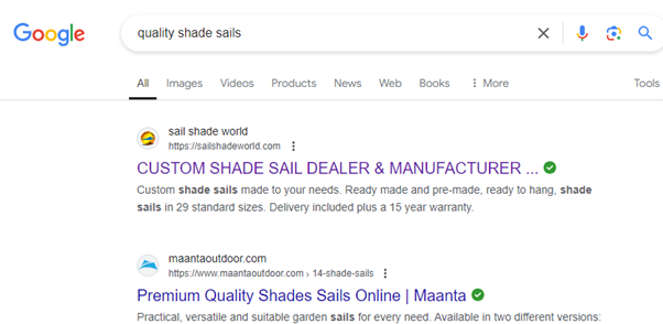 SEO screen capture numbr 1